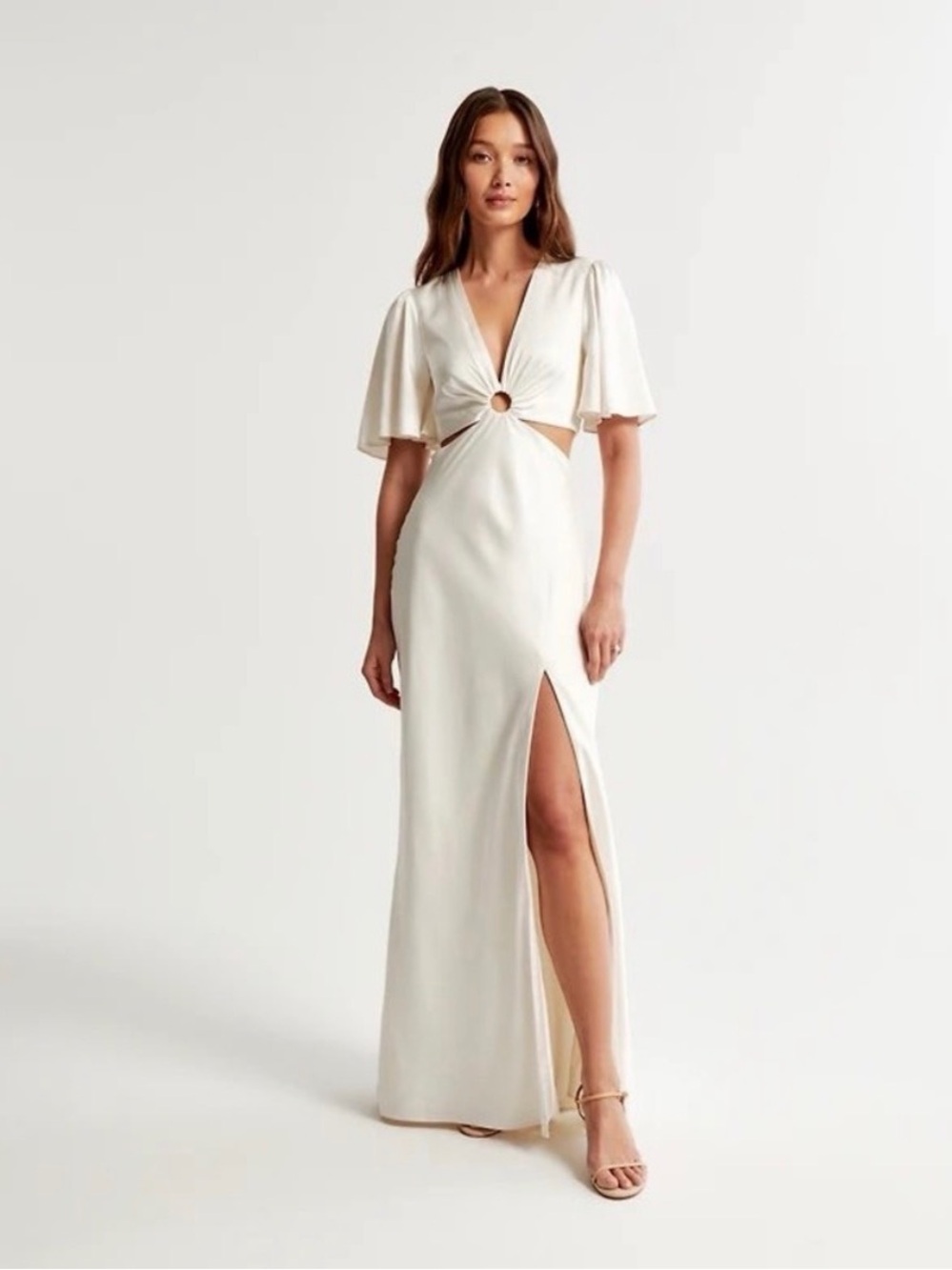 Abercrombie Angel Sleeve O-Ring Cutout Maxi Dress